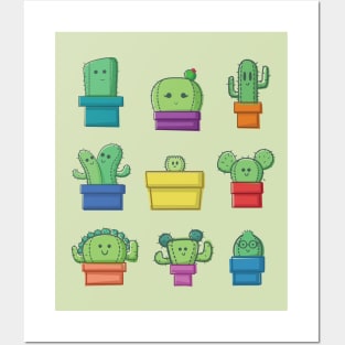 Cute Cactus Family Posters and Art